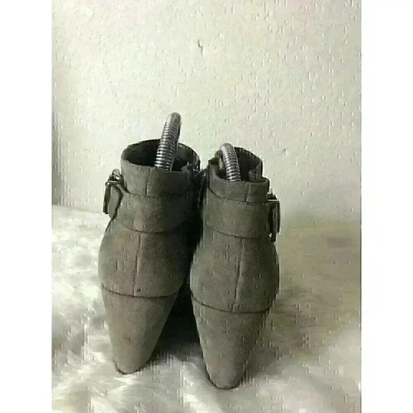 Geox Respira Women's Size 39 Gray Suede Wedges Heel Ankle Boots Style #D03Q8M - Picture 3 of 11